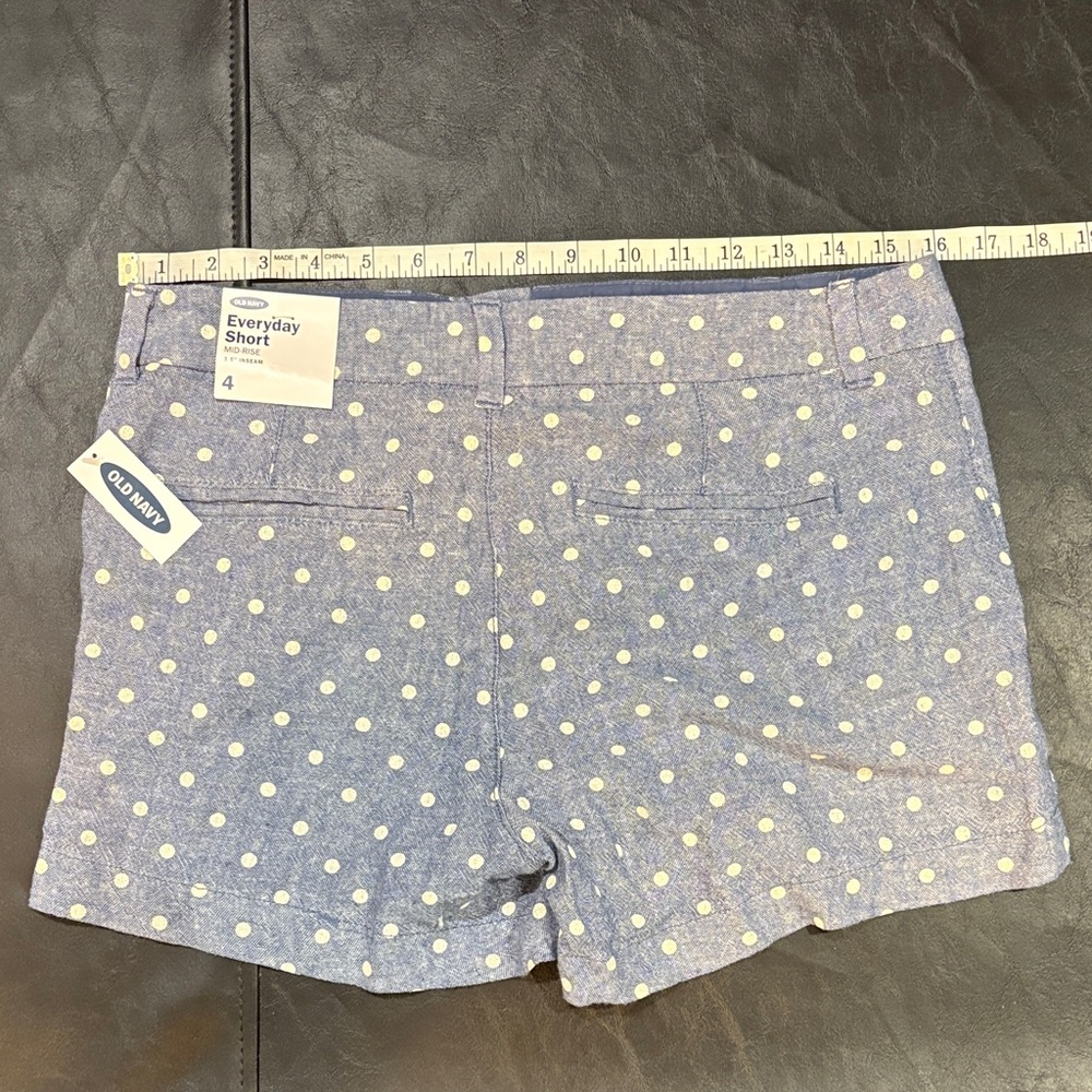 Old Navy Light Blue Polka Dot Shorts